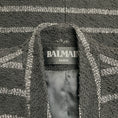 Load image into Gallery viewer, Balmain Black White Tweed Open Front Jacket
