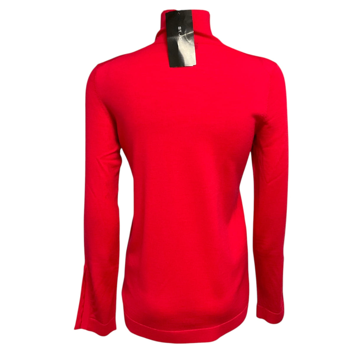 St. John Scarlet Wool Knit Turtleneck Sweater