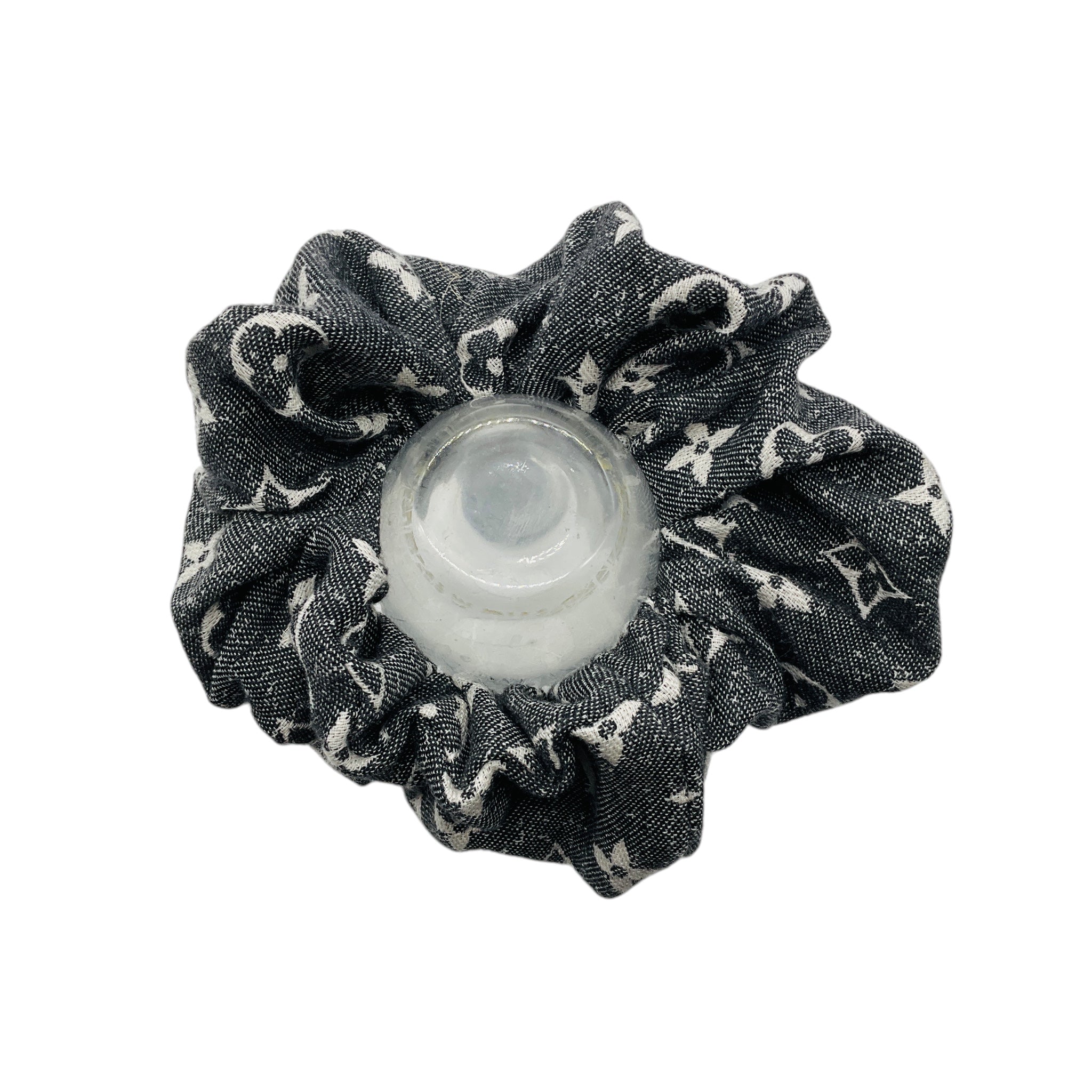 Louis Vuitton Grey Chouchou Monogram Jacquard Denim Hair Scrunchie