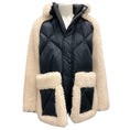 Load image into Gallery viewer, Sacai Ecru / Black Faux Shearling Coat
