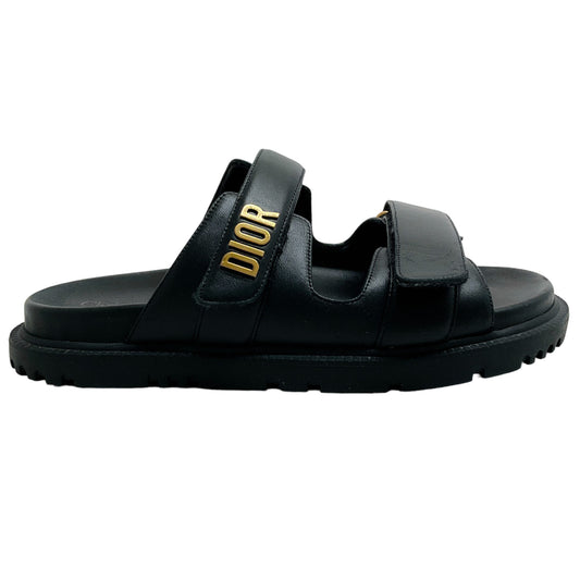 Christian Dior Black Leather Dioract Sandals