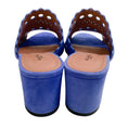Load image into Gallery viewer, Alaia Cobalt Suede Cut Out Mules
