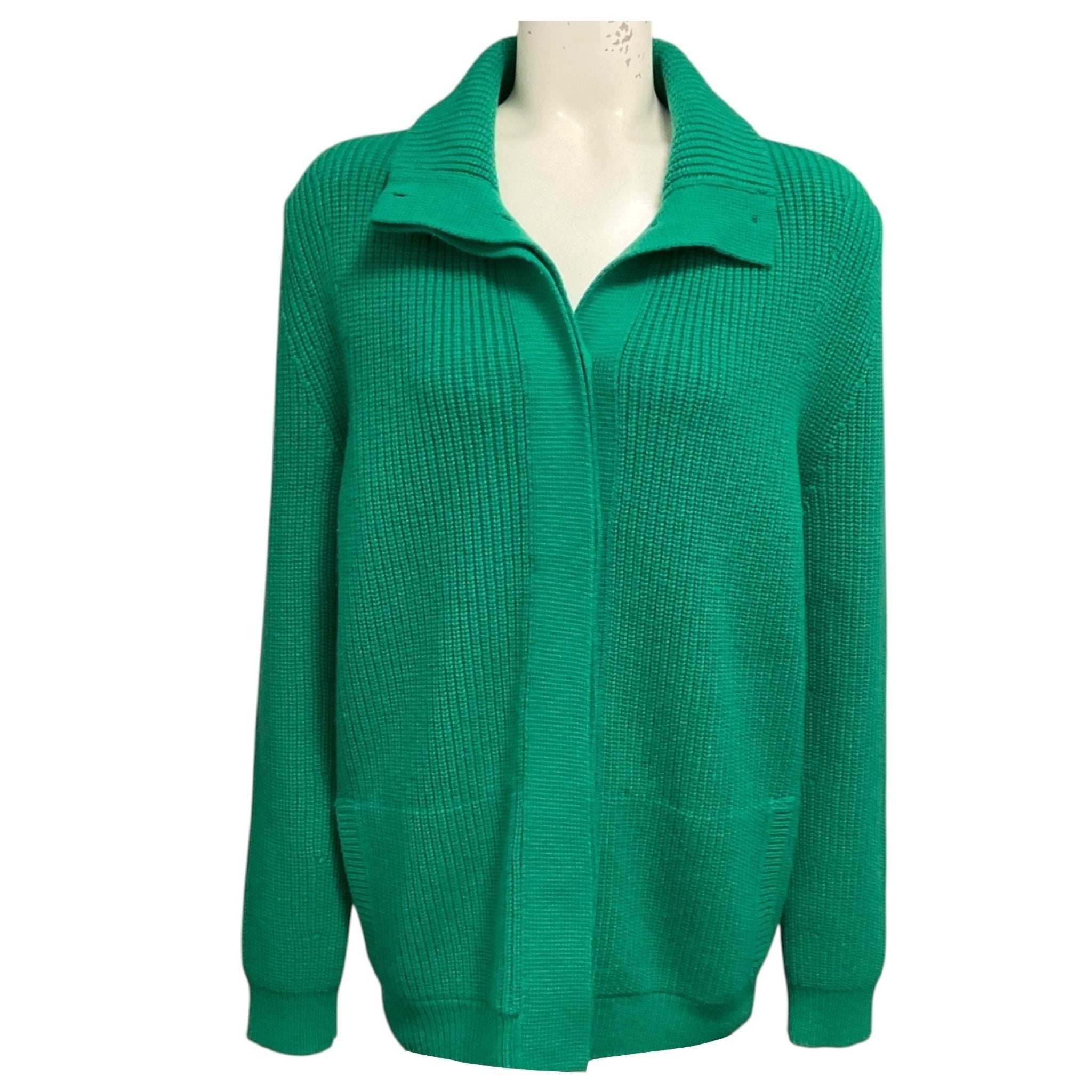 Tom Ford Green Wool and Cashmere Knit Cardigan Sweater