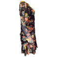 Load image into Gallery viewer, Veronica Beard Hedera Oxblood Multi Floral Printed Silk Midi Dress
