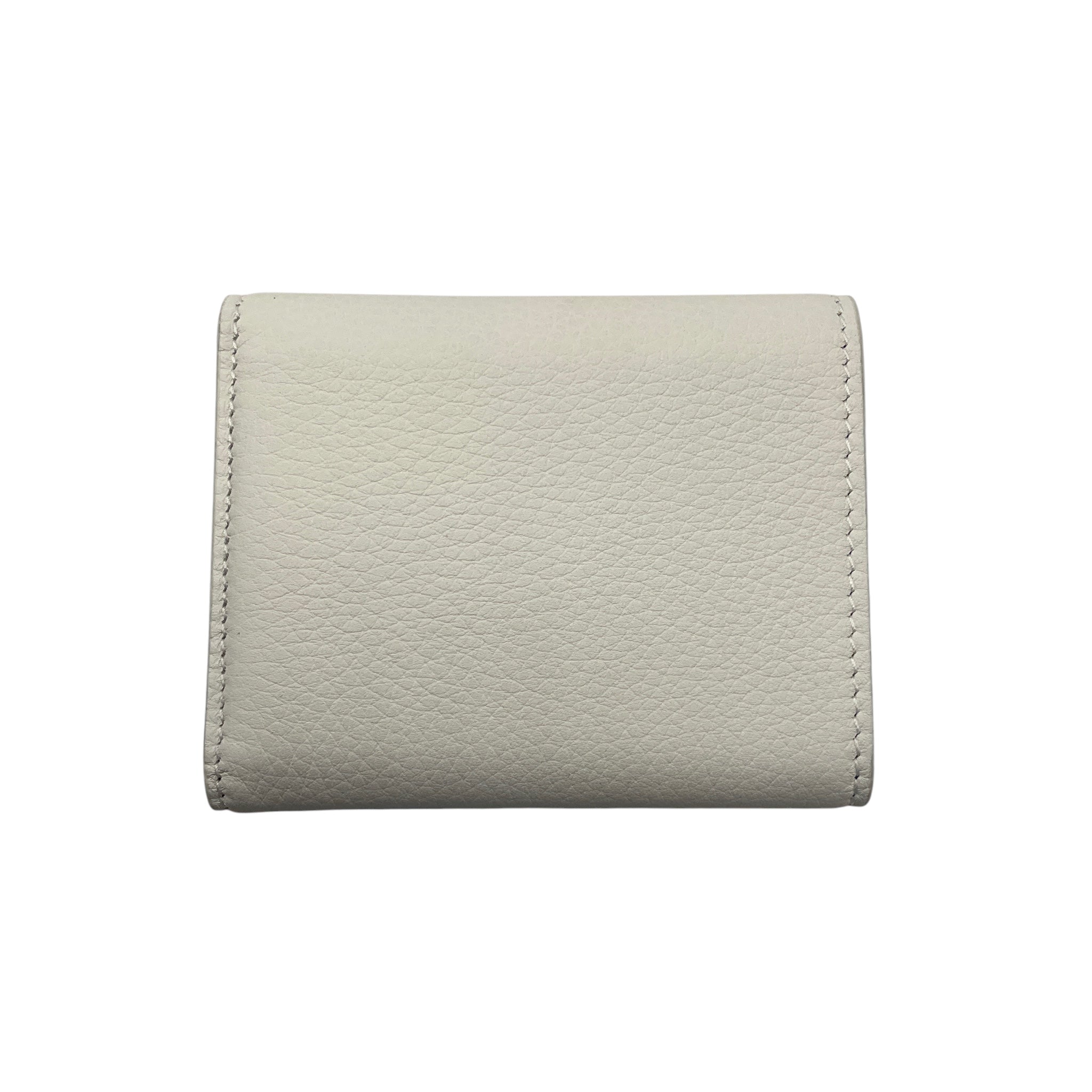 Tiffany White / Purple / Pink Pebbled Leather Card Holder Wallet with Gold Logo Hardware