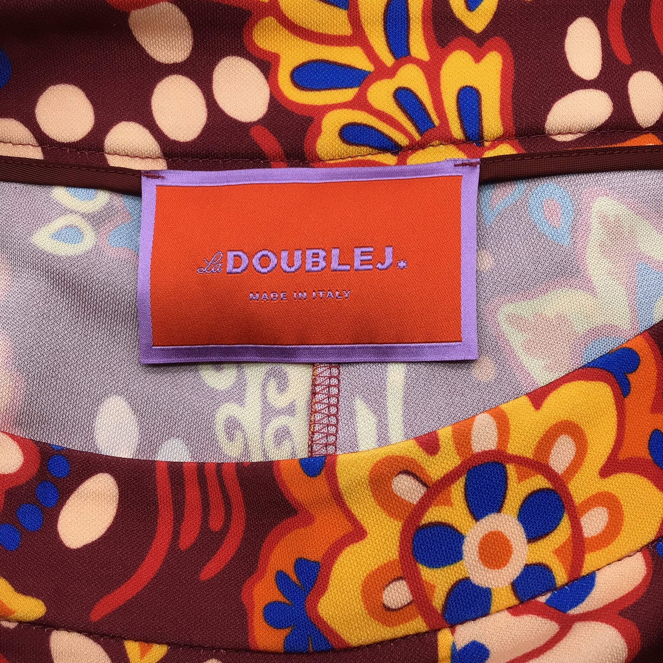 La DoubleJ Red / Orange Multi Printed Jersey Stretch Pants