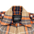 Load image into Gallery viewer, Barbara Bui Orange / Navy / Beige Wool Plaid Jacket with Belted Hem
