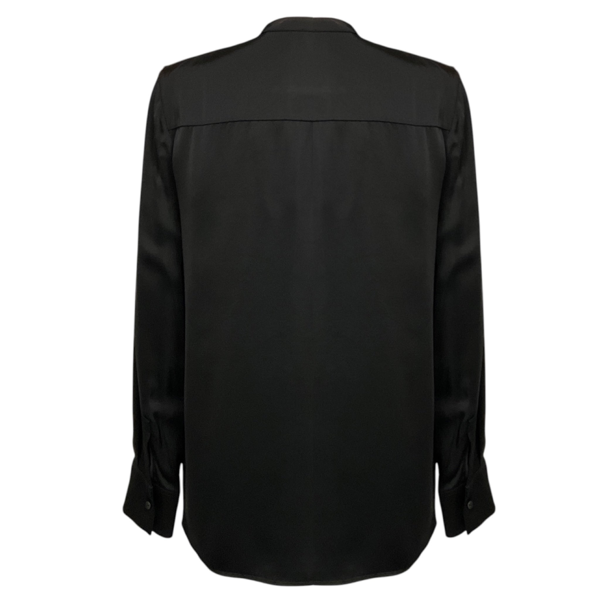 Jil Sander Black Ruffled Button Front Blouse