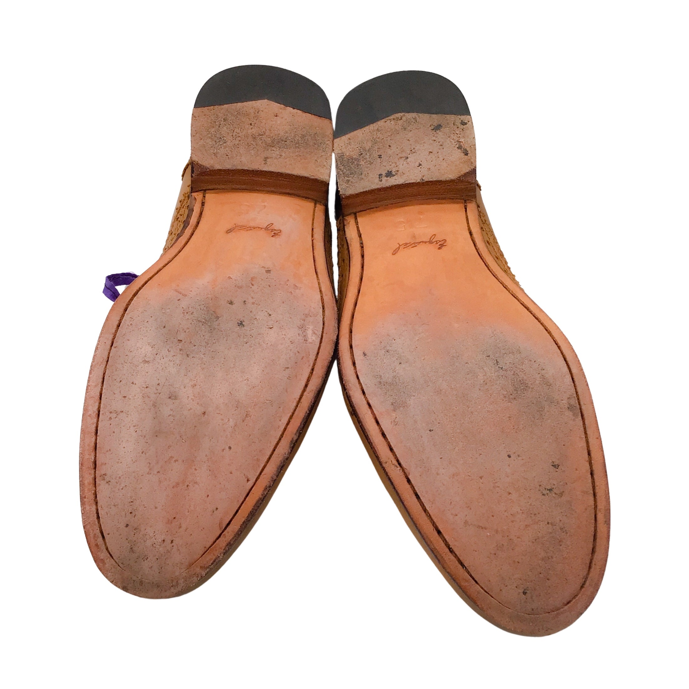 Esquivel Cognac Distressed Leather Oxford Shoes