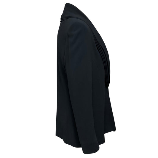 Brandon Maxwell Navy Blue Viscose Crepe Blazer Jacket