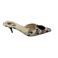 Load image into Gallery viewer, Chanel Ivory Multi Floral Fabric Mules with Leather CC Logo
