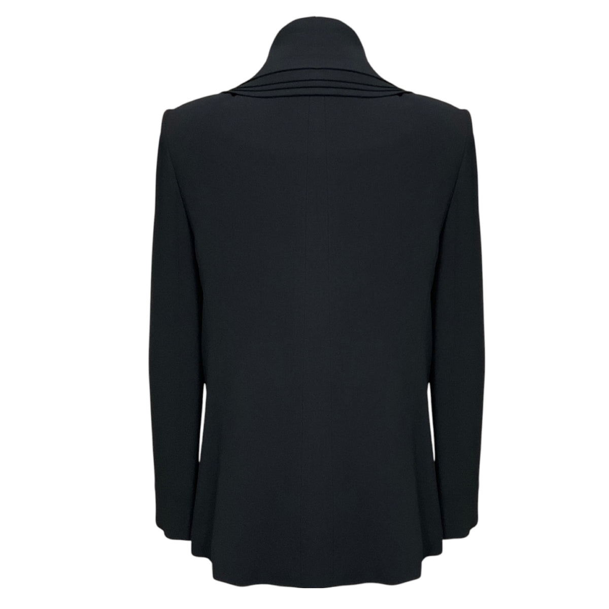 Brandon Maxwell Navy Blue Viscose Crepe Blazer Jacket