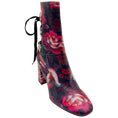 Load image into Gallery viewer, Tanya Taylor Navy Blue Multi Floral Marta Lace Back Boots

