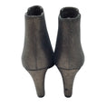 Load image into Gallery viewer, Chanel Gold Metallic / Black CC Logo Cap Toe Pull-On Leather Ankle Boots
