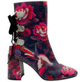 Load image into Gallery viewer, Tanya Taylor Navy Blue Multi Floral Marta Lace Back Boots
