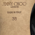 Load image into Gallery viewer, Jimmy Choo Black Bing Crystal Embellished Patent Leather Flats
