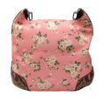 Load image into Gallery viewer, Michael Kors Collection Pink Multi Petal Bancroft Floral Printed Leather and Python Skin Leather Shoulder Bag
