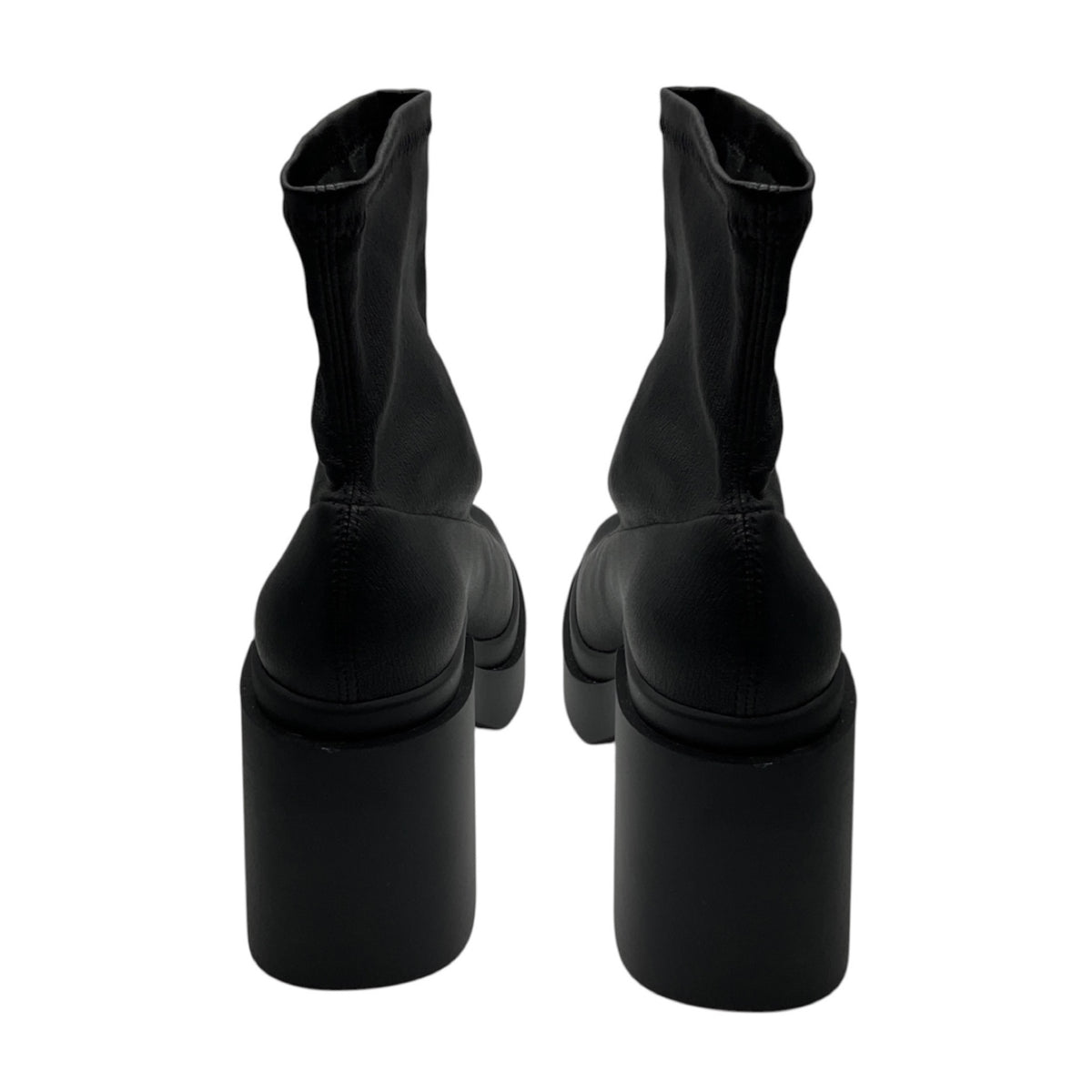 Robert Clergerie Black Stretch Leather Platform Ankle Boots