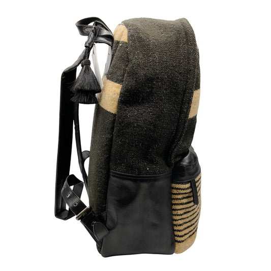 Dries Van Noten Natural / Black Fabric Backpack