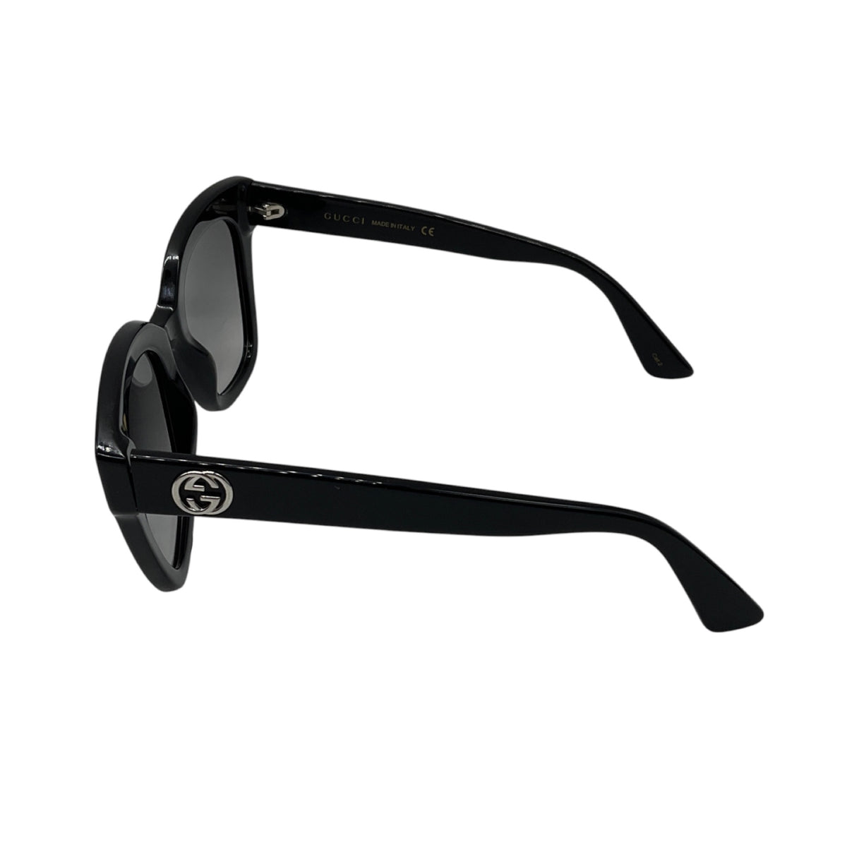 Gucci Black Butterfly Frame Sunglasses with GG Logo