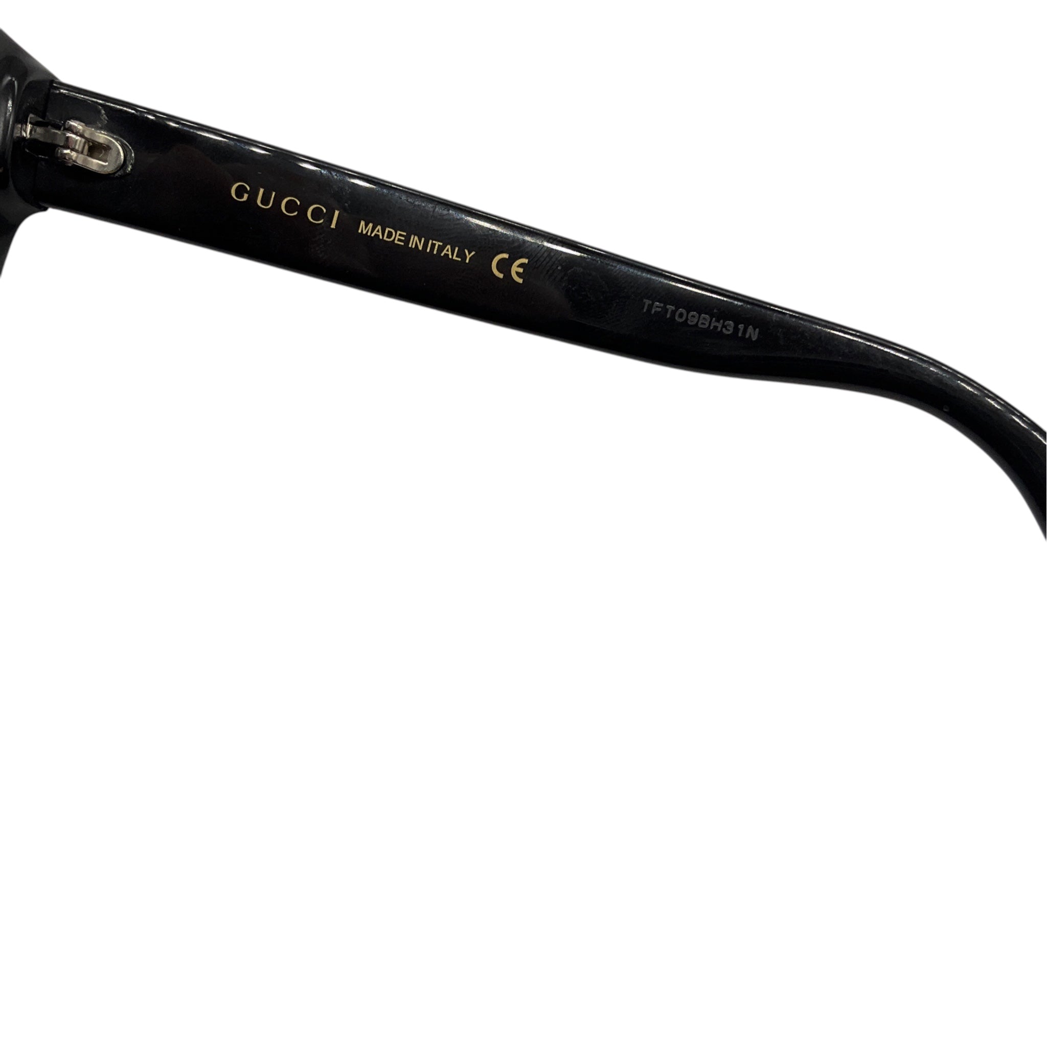 Gucci Black Butterfly Frame Sunglasses with GG Logo
