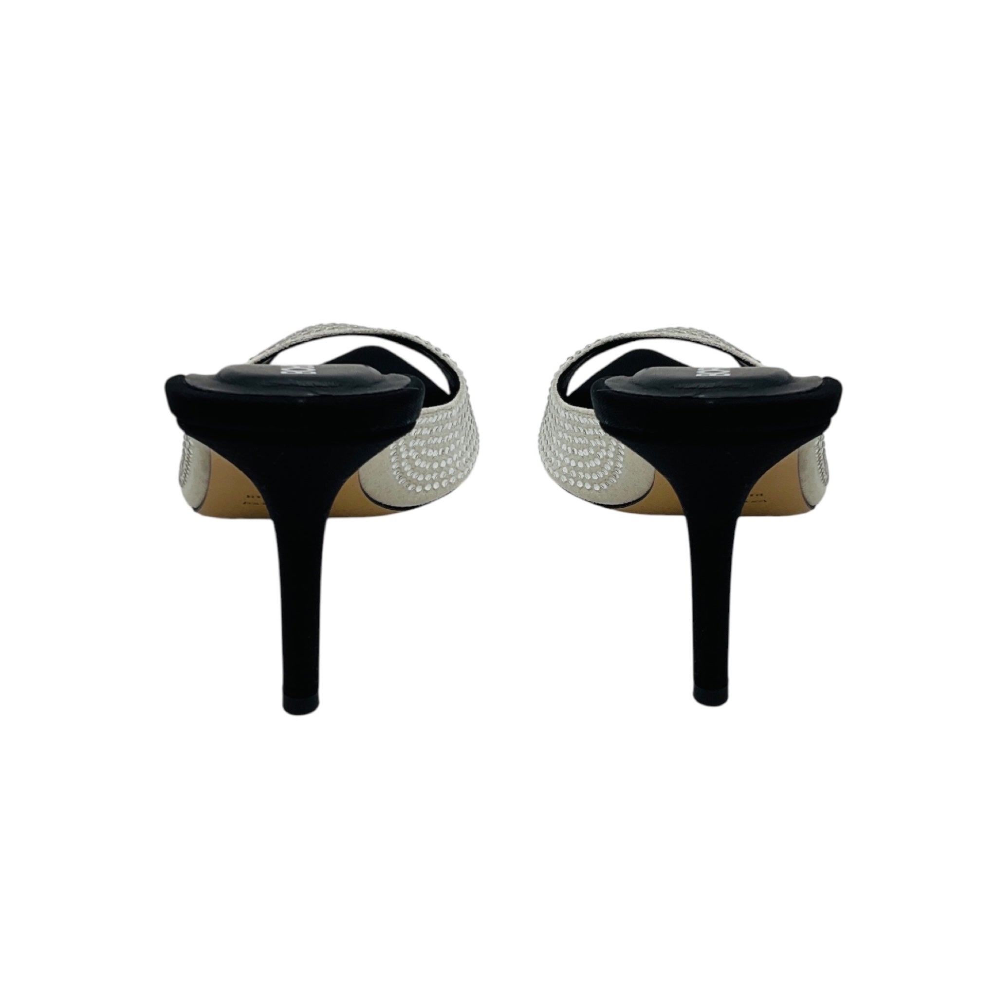 Gia Borghini Black / Silver Perni Strass Mules