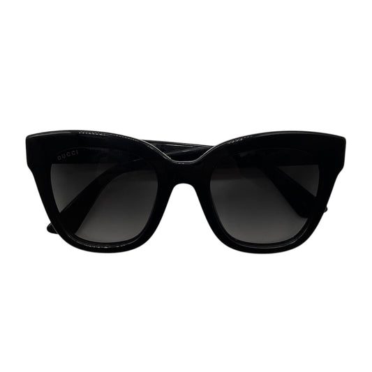 Gucci Black Butterfly Frame Sunglasses with GG Logo