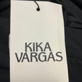 Load image into Gallery viewer, Kika Vargas Black Sygne Ruched Stretch Cotton Crewneck Midi Dress
