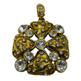 Load image into Gallery viewer, Chanel Vintage Gold Strass Crystal Embellished Necklace Pendant
