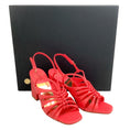 Load image into Gallery viewer, Laurence Dacade Coral Leather Burma Block Heeled Sandals
