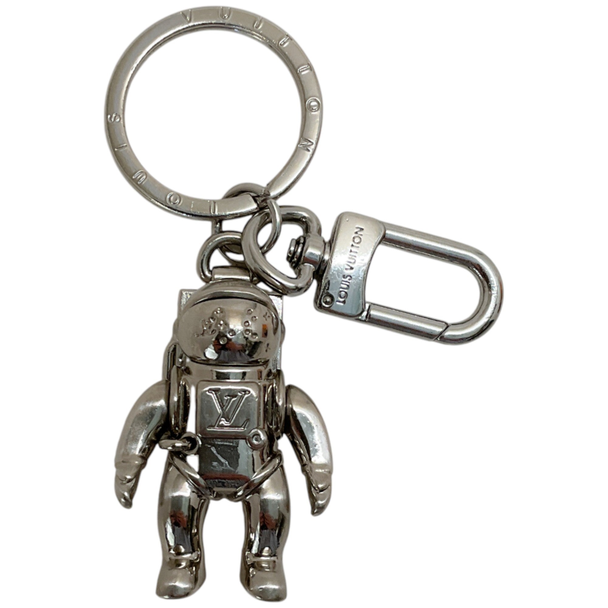 Louis Vuitton Silver Astronaut Key Chain / Bag Charm