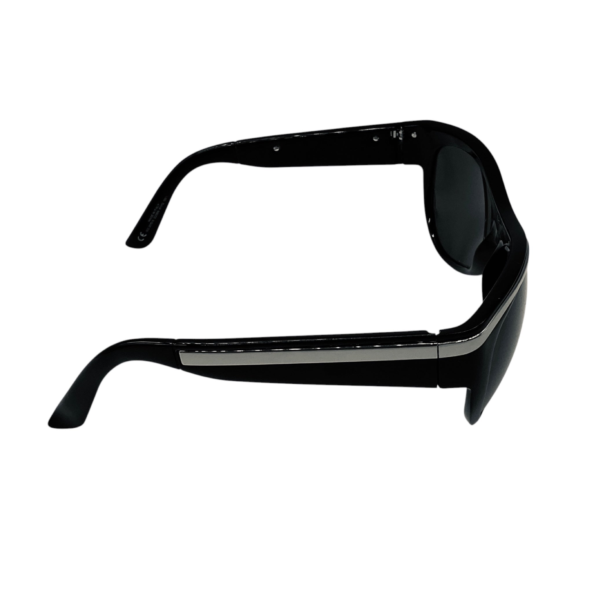Gucci Black Cat Eye Acetate Sunglasses with Metal Accents