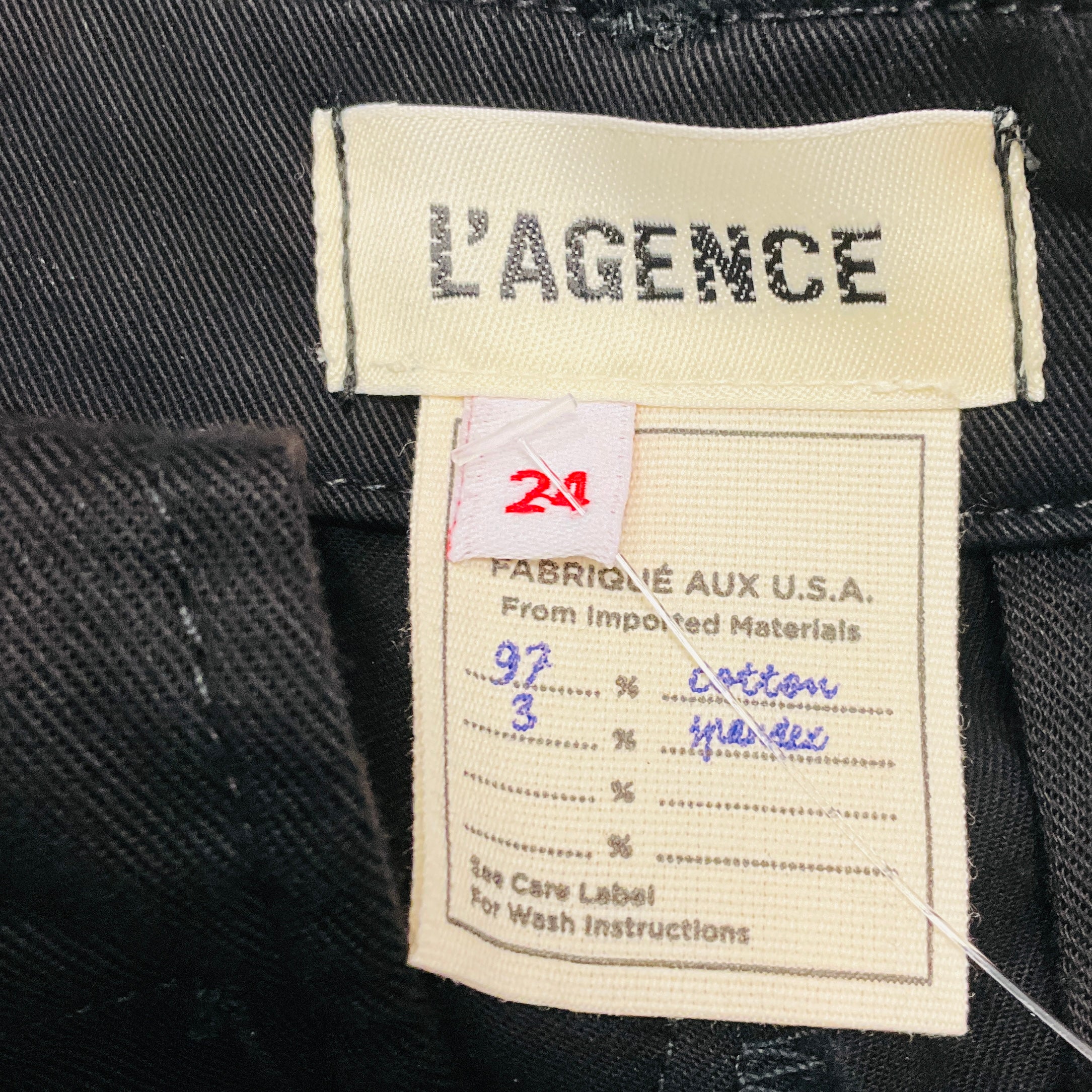 L'Agence Black Channing High Rise Trouser