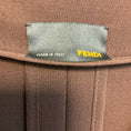Load image into Gallery viewer, Fendi Brown Long Sleeved V-Neck Button Front Midi Shirtdress
