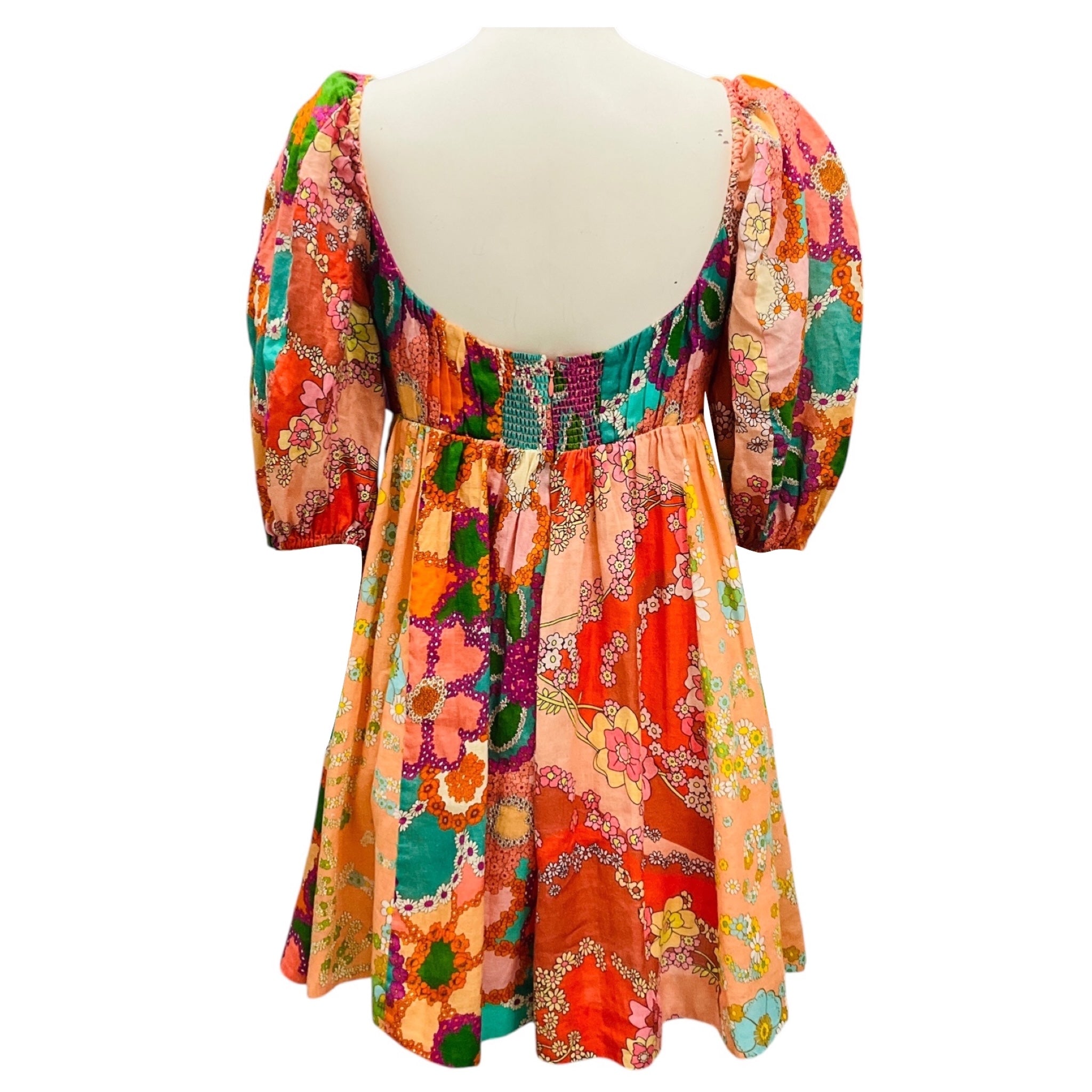 Zimmermann Multicolor Spliced Floral Lola Panelled Mini Dress