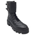 Load image into Gallery viewer, Gucci Black Nappa Leather Frances GG Matelasse Platform Combat Boots
