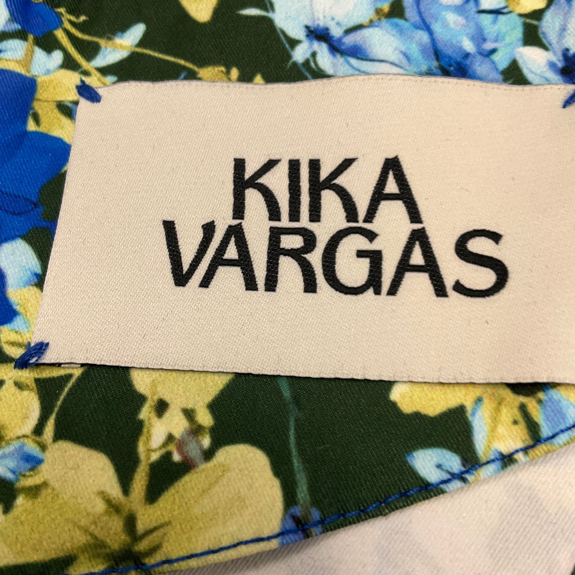 Kika Vargas Olive Sakura Twill Sygne Midi Dress