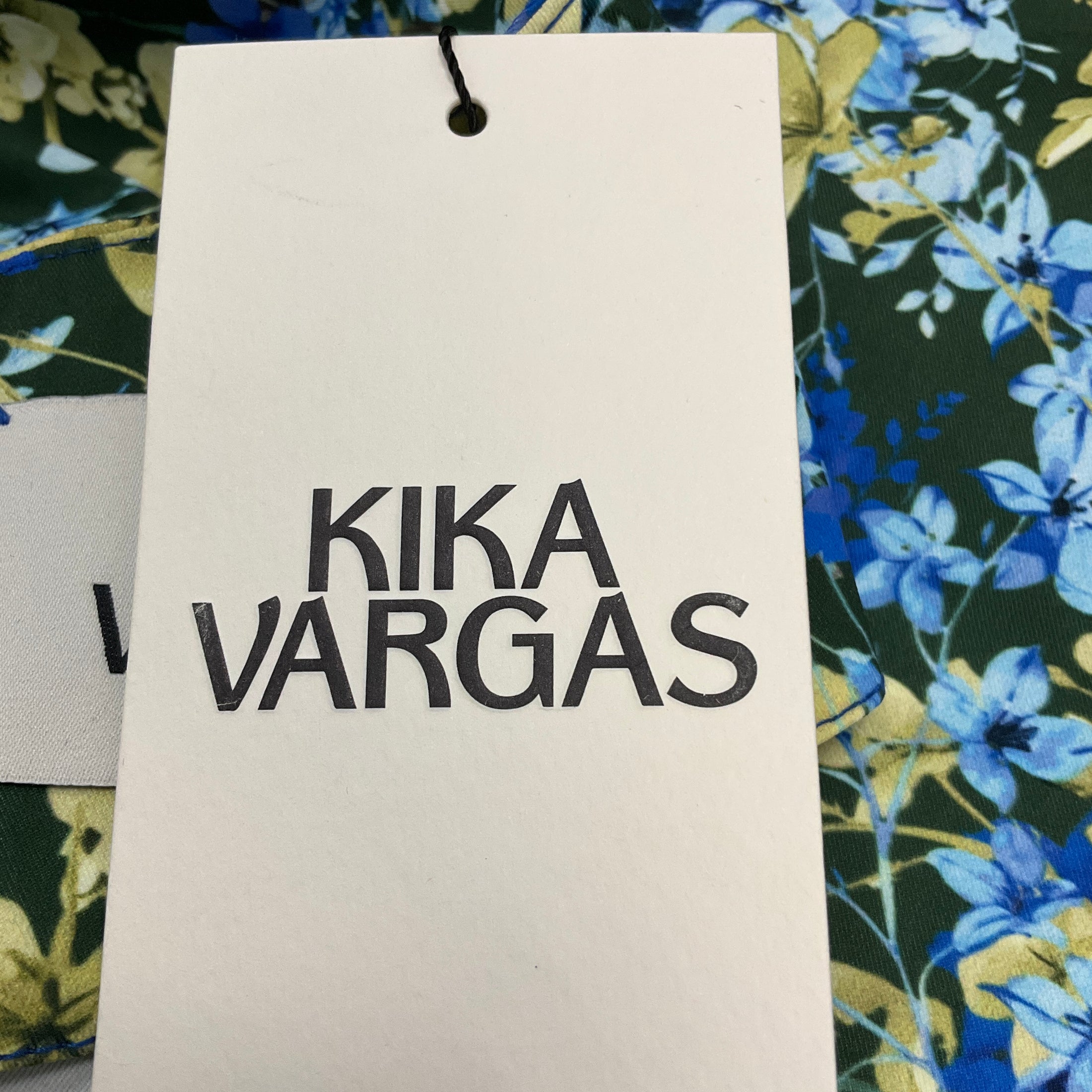 Kika Vargas Olive Sakura Twill Sygne Midi Dress