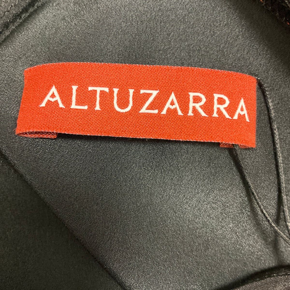 Altuzarra Black / Orange / Red Multi Sinopia Scarf Print Silk Maxi Dress