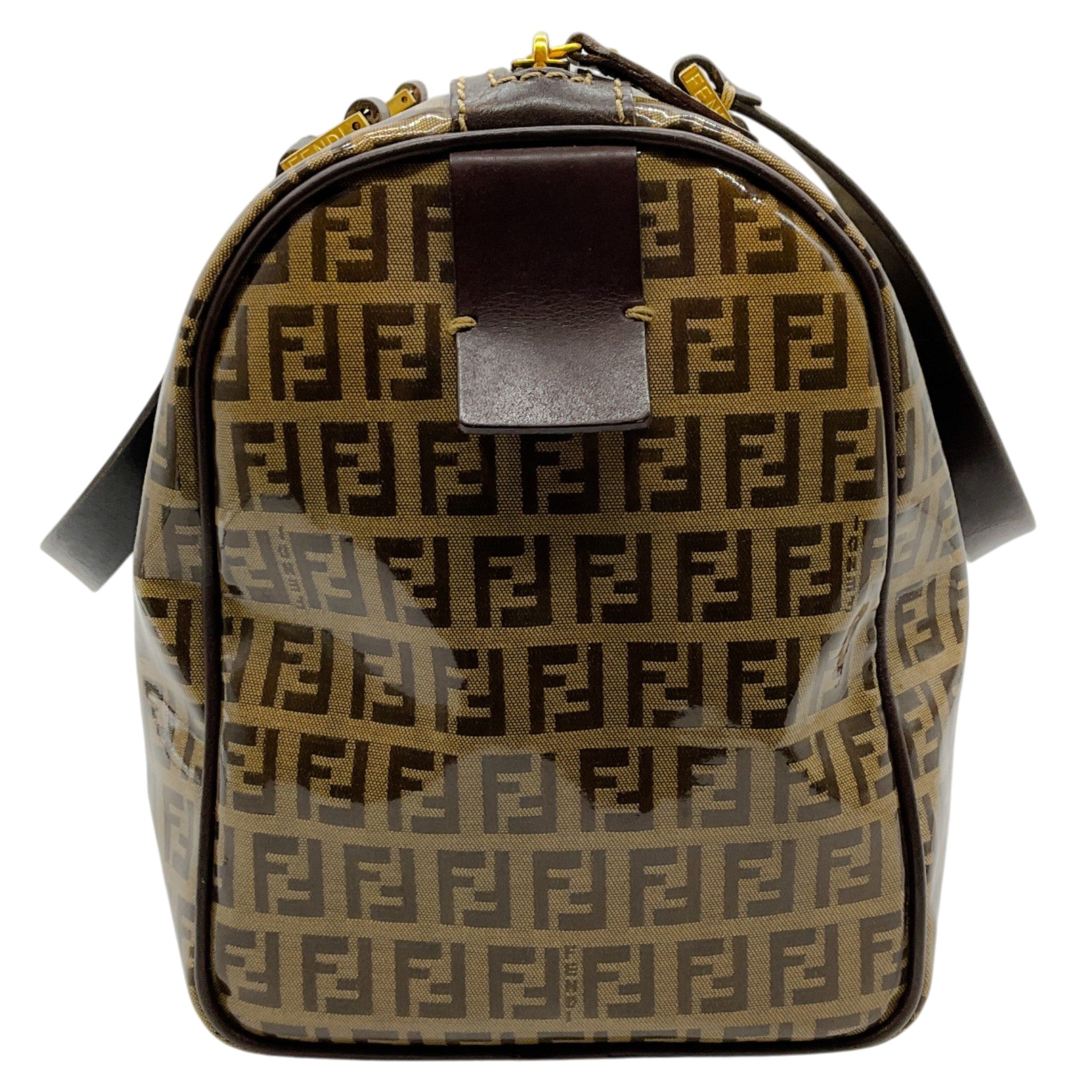 Fendi Zucchino Crystal Boston Bag
