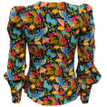 Load image into Gallery viewer, La DoubleJ Black Multi Floral Puff Sleeve Blouse
