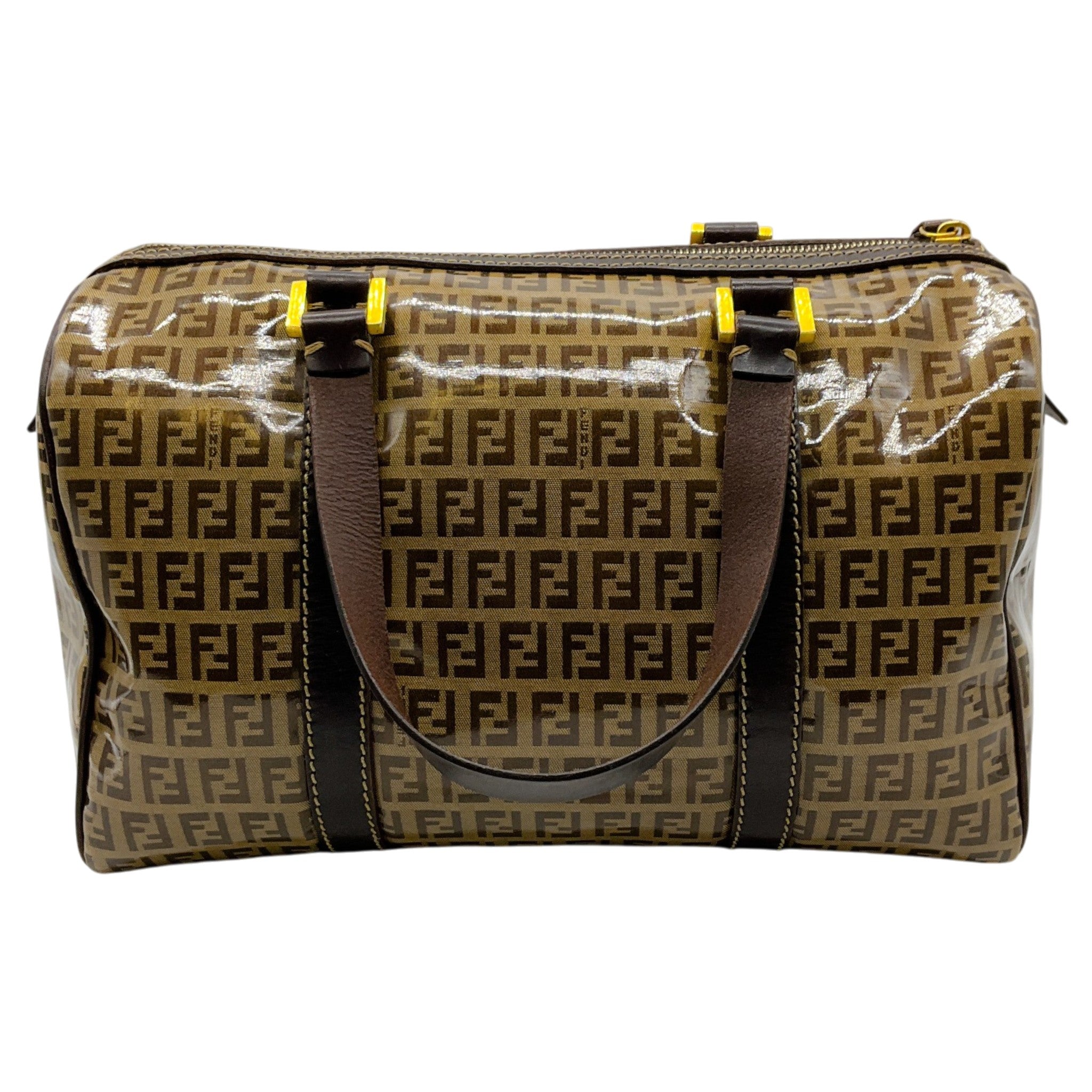 Fendi Zucchino Crystal Boston Bag