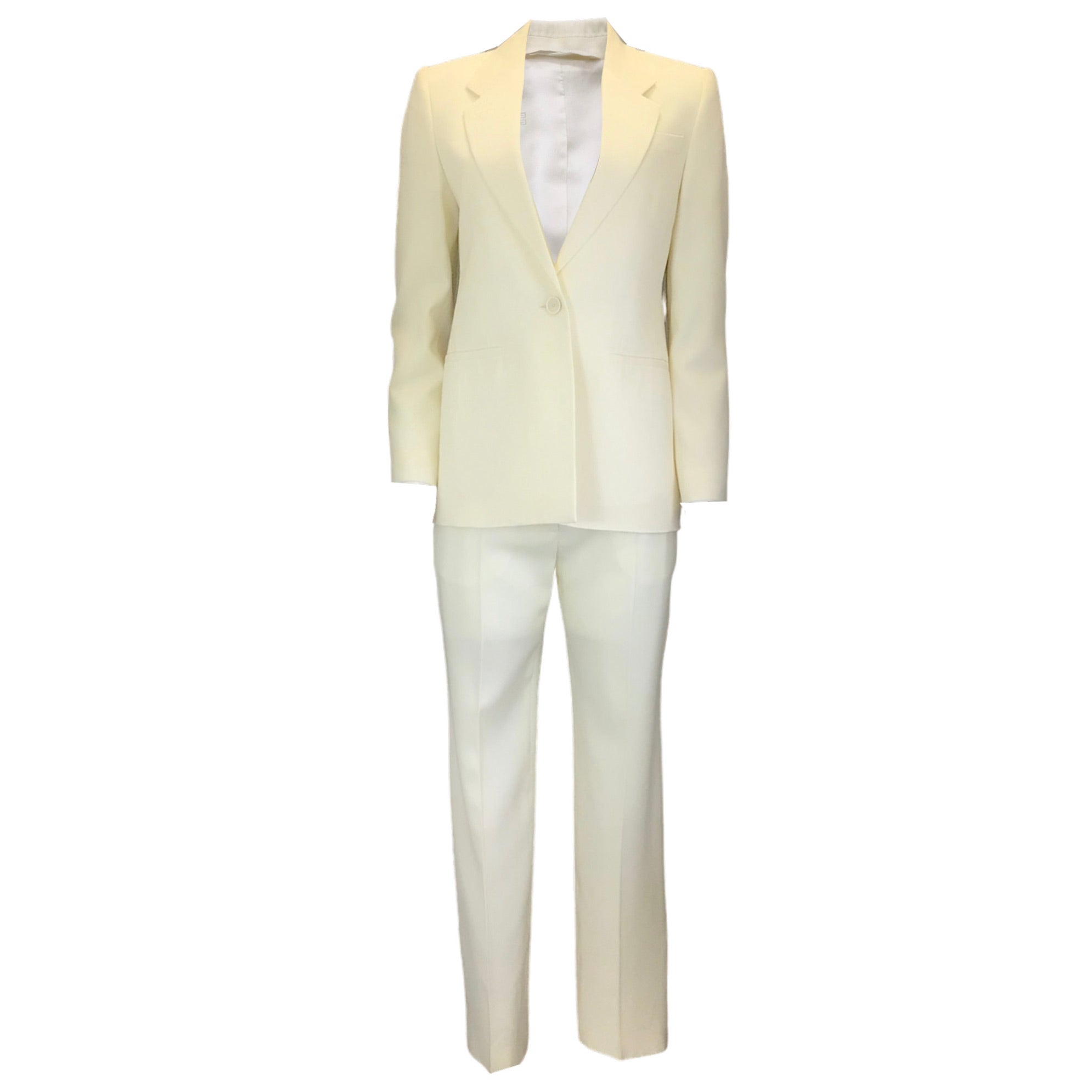Givenchy Ivory 2023 Tailored Wool Jacket and Pants Two-Piece Suit Set