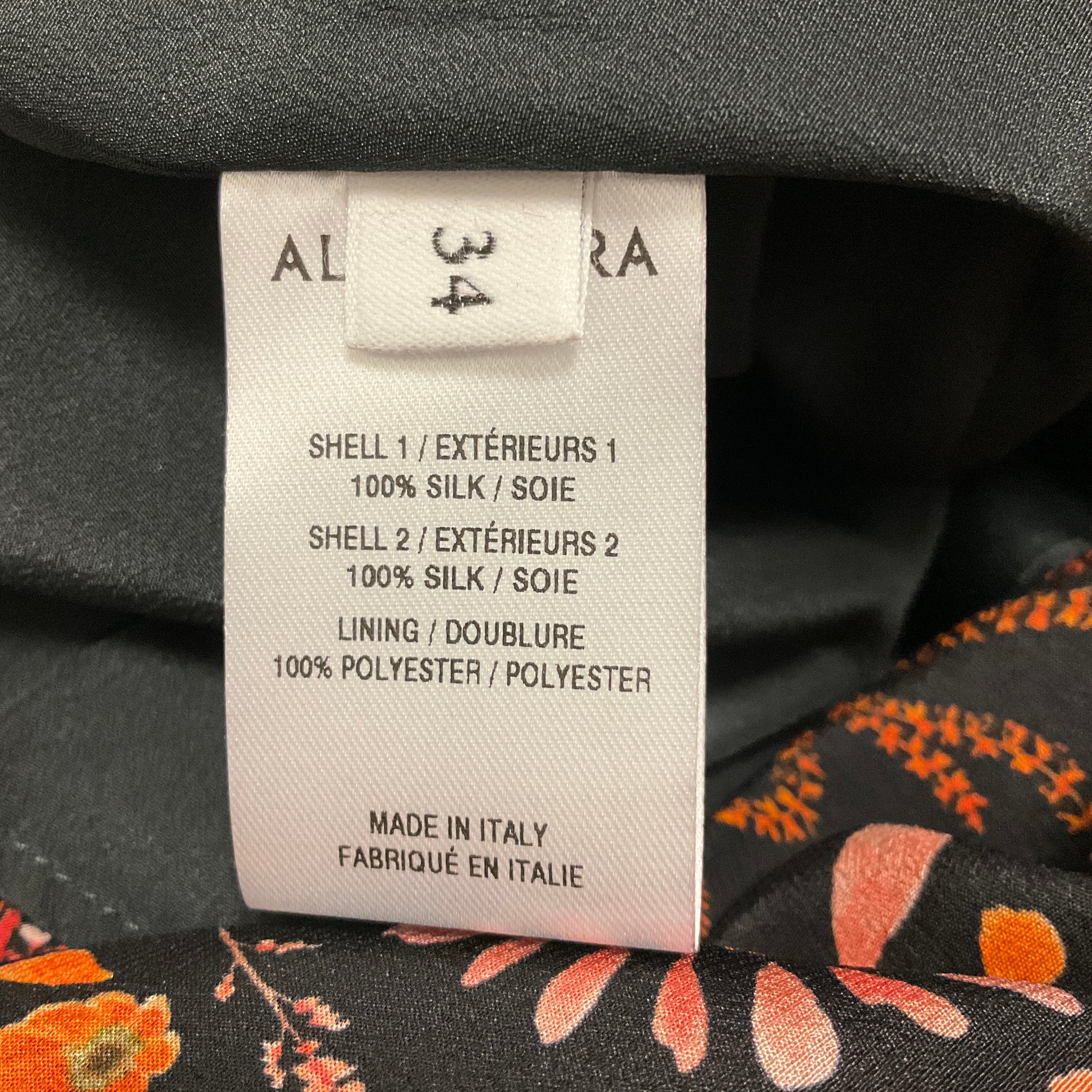 Altuzarra Black / Orange / Red Multi Sinopia Scarf Print Silk Maxi Dress