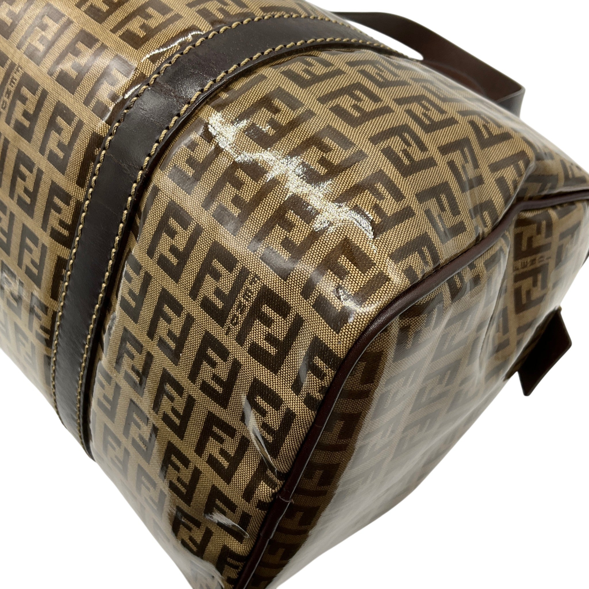 Fendi Zucchino Crystal Boston Bag