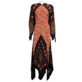 Load image into Gallery viewer, Altuzarra Black / Orange / Red Multi Sinopia Scarf Print Silk Maxi Dress
