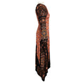 Load image into Gallery viewer, Altuzarra Black / Orange / Red Multi Sinopia Scarf Print Silk Maxi Dress
