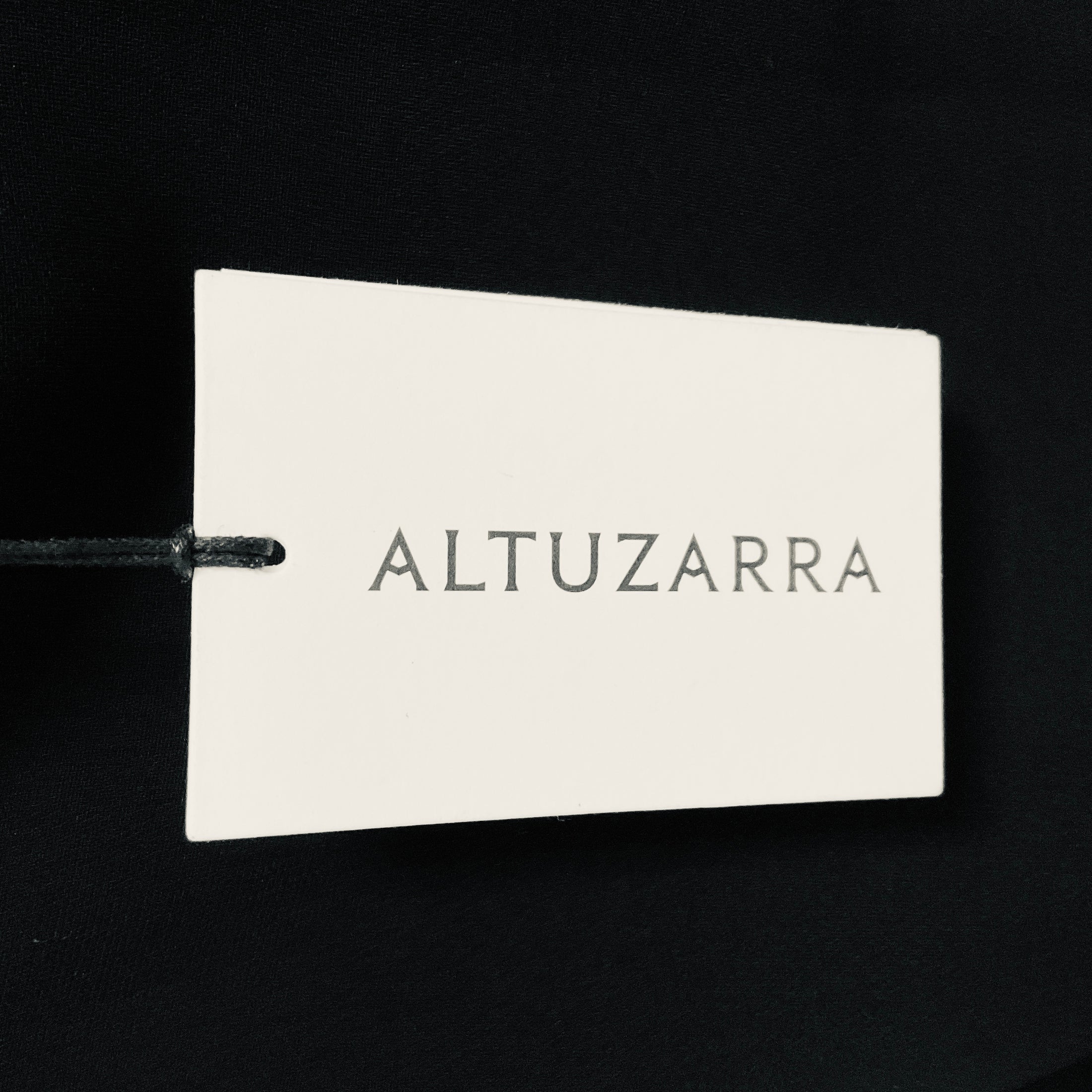 Altuzarra Black Silk Trimmed Crepe Midi Skirt with Gold Buttons