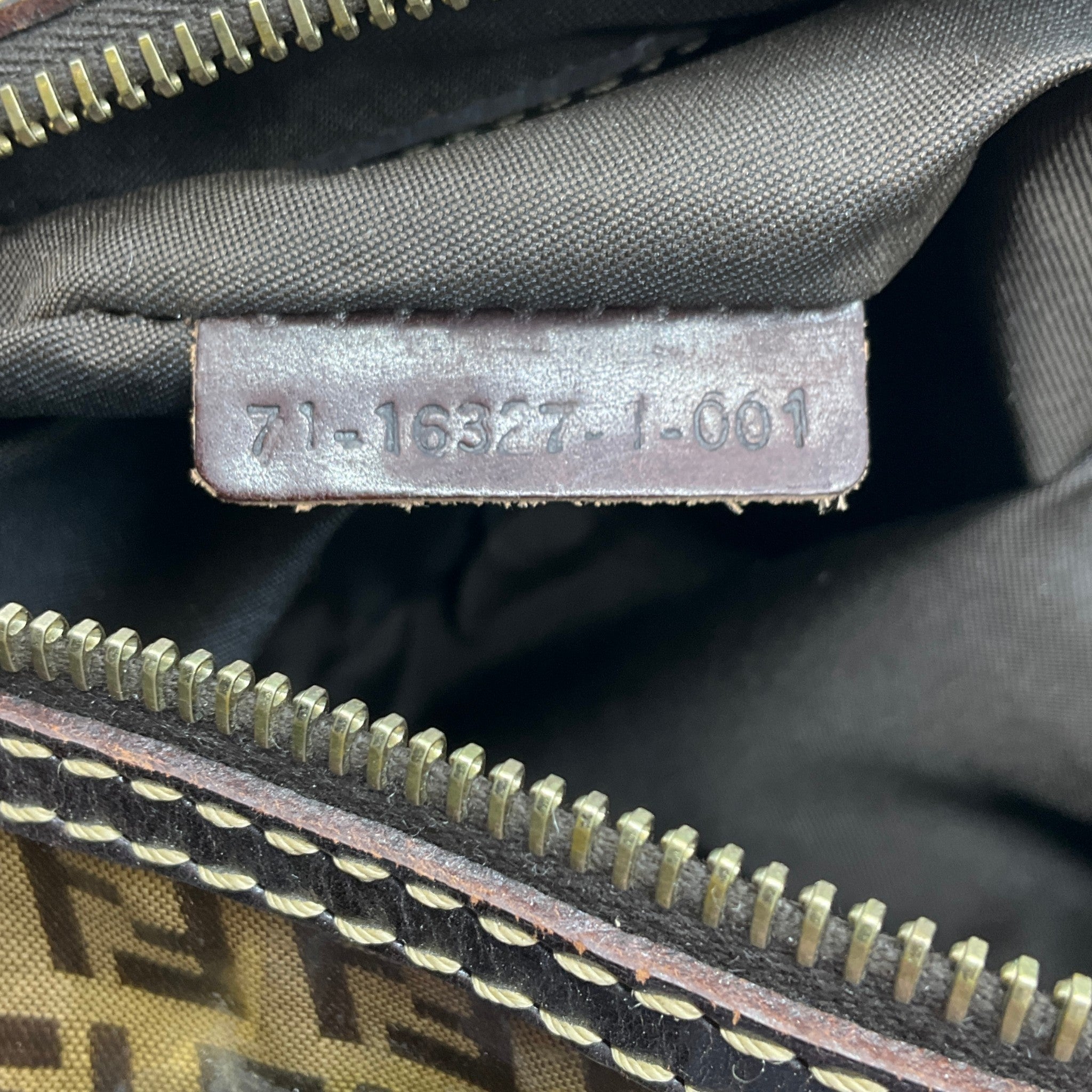 Fendi Zucchino Crystal Boston Bag
