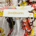 Load image into Gallery viewer, Zimmermann Ivory Multi Matchmaker Asymmetric Floral Print Chiffon Midi Dress
